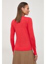 Vlnený sveter MICHAEL Michael Kors dámsky, červená farba, tenký