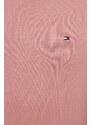 Sveter Tommy Hilfiger pánsky,ružová farba,tenký,MW0MW21316
