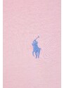 Bavlnené tričko s dlhým rukávom Polo Ralph Lauren ružová farba,211898699