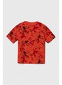 Detské tričko adidas x Disney červená farba, vzorované