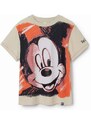 Detské bavlnené tričko Desigual x Mickey biela farba, s potlačou