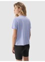 4F Dámske tričko z organickej bavlny bez potlače - modré