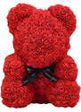 BudNej Medvedík z ruží 25 cm - červený - v darčekovom balení - MN9401