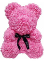 BudNej Medvedík z ruží 25 cm - ružový - v darčekovom balení - MN9403