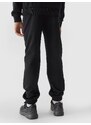 4F Dievčenské teplákové nohavice typu jogger - čierne