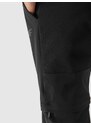 4F Dievčenské trekingové nohavice 2-v-1 4Way Stretch - čierne
