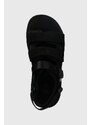 Semišové sandále UGG Goldencoast Multistrap pánske, čierna farba, 1153095