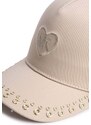 Detská baseballová čiapka Michael Kors béžová farba, s nášivkou
