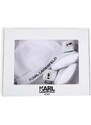 Detská bavlnená súprava Karl Lagerfeld biela farba