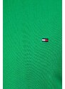 Sveter Tommy Hilfiger pánsky,zelená farba,tenký,MW0MW21316