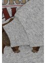 Detská bavlnená mikina Konges Sløjd šedá farba, s potlačou
