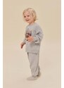 Detská bavlnená mikina Konges Sløjd šedá farba, s potlačou