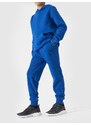 4F Chlapčenské teplákové nohavice typu jogger - kobaltovomodré