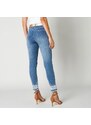 7/8 džínsy s výšivkou a 5 vreckami zapratá modrá 042 Blancheporte