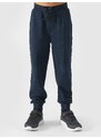 4F Chlapčenské teplákové nohavice typu jogger - tmavomodré