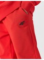 4F Chlapčenské teplákové nohavice typu jogger - oranžové