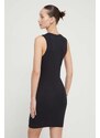 Šaty Juicy Couture čierna farba, mini, rovný strih