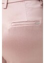 Nohavice Guess MARZIA dámske, ružová farba, rovné, vysoký pás, W4GB50 WG7C0