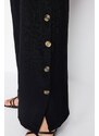 Trendyol Black Belted Maxi Woven Jumpsuit