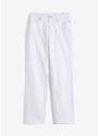 bonprix Široké twillové nohavice, farba biela