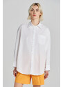 KOŠEĽA GANT OS POPLIN SHIRT WHITE