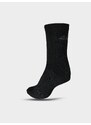 4F Unisex cyklistické ponožky nad členok - čierne