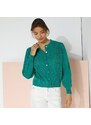 Blancheporte Ažurový sveter zelená 048