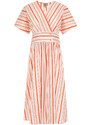 ŠATY WOOLRICH STRIPED POPLIN LONG DRESS
