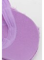 Bavlnená šiltovka Guess fialová farba, s nášivkou, AW9493 COT01