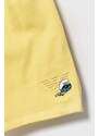 Detské bavlnené šortky Emporio Armani The Smurfs žltá farba, nastaviteľný pás