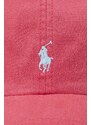 Detská bavlnená šiltovka Polo Ralph Lauren červená farba, jednofarebná
