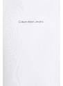 Dievčenské šaty Calvin Klein Jeans biela farba, maxi, áčkový strih