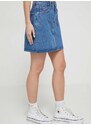 Rifľová sukňa Tommy Jeans mini,áčkový strih,DW0DW17667