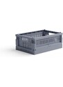 Skladacia prepravka mini Made Crate - blue grey