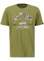 Alpha Industries tričko pánske COLLEGE CAMO T moss green