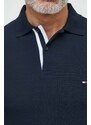 Polo tričko Tommy Hilfiger pánsky,tmavomodrá farba,s potlačou,MW0MW34737