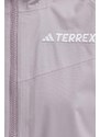 Nepremokavá bunda adidas TERREX Multi dámska, fialová farba, IP1485