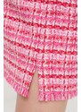 Sukňa Karl Lagerfeld ružová farba, mini, áčkový strih