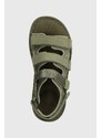 Semišové sandále UGG Goldencoast Multistrap pánske, zelená farba, 1153095