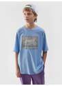 4F Chlapčenské tričko s potlačou - modré