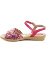 Piccadilly 500344-15 ružové kvetové dámske sandále