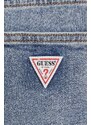 Rifľová sukňa Guess Originals mini, puzdrová