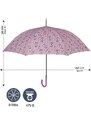 PERLETTI Technology XL, Dámsky automatický dáždnik Fiori / fialová, 21774