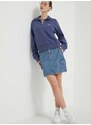 Rifľová sukňa Vans mini, rovný strih