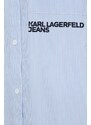 Bavlnená košeľa Karl Lagerfeld Jeans dámska, voľný strih, s klasickým golierom