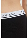Legíny Emporio Armani Underwear čierna farba, s potlačou