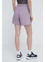 Šortky adidas dámske, fialová farba, jednofarebné, vysoký pás, IL7252