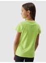 4F Dievčenské tričko z organickej bavlny - žlté