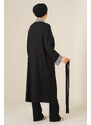 Bigdart 5865 Vyšívané dlhé kimono - čierne