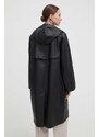 Nepremokavý kabát Max Mara Leisure dámsky, čierna farba, prechodná, oversize, 2416021078600